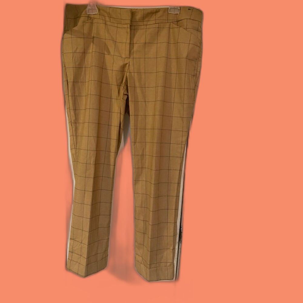 New York & Co Tan pants with black accent 12